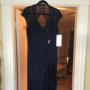 David’s Bridal Onyx Nite Navy Bridesmaids Dress